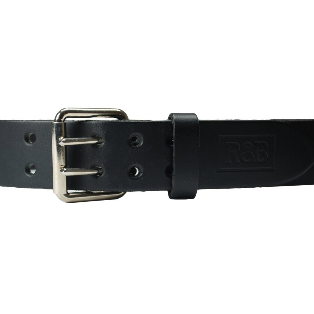 RoB Leather belt 5 cm with double buckle