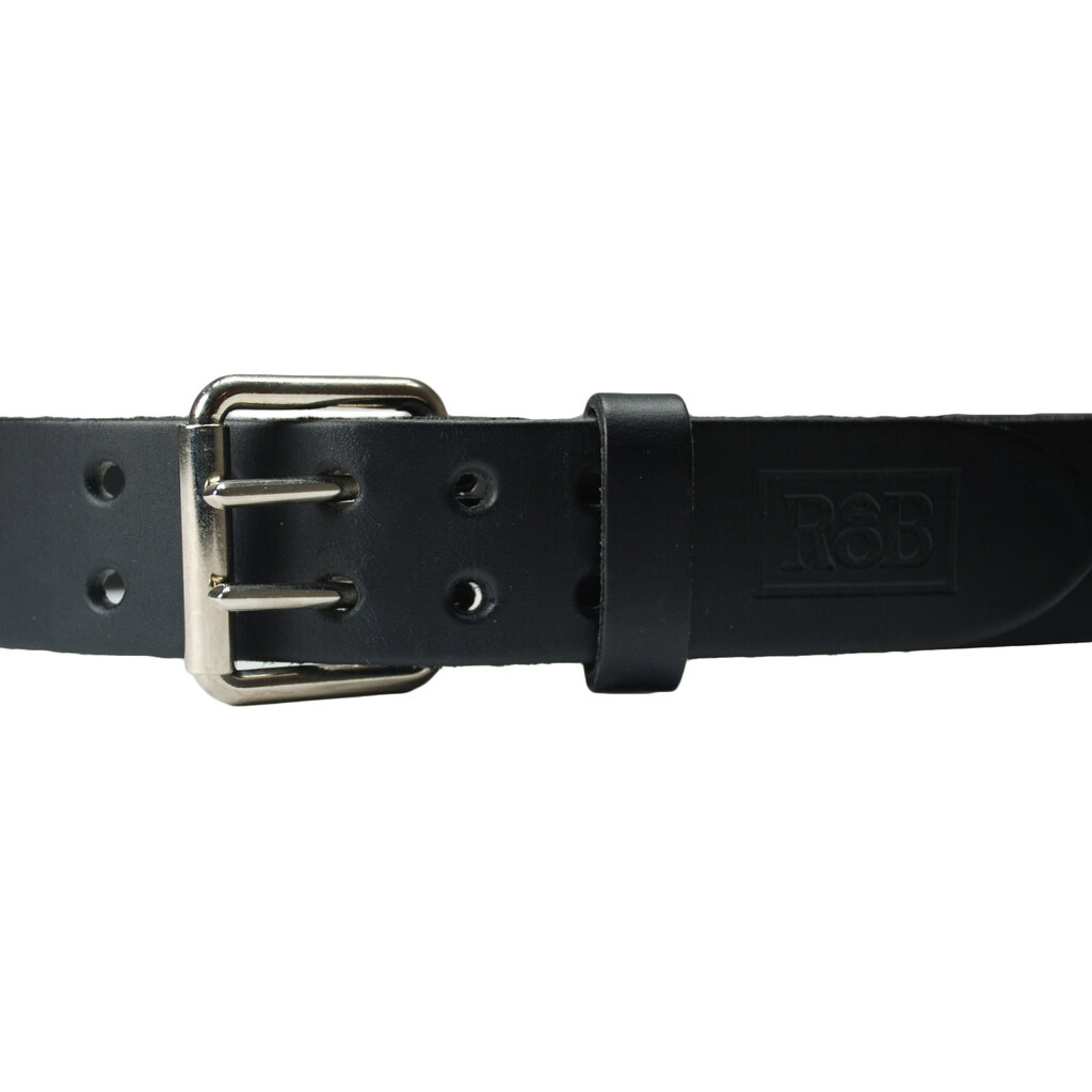 RoB Leren riem 5 cm met dubbele gesp