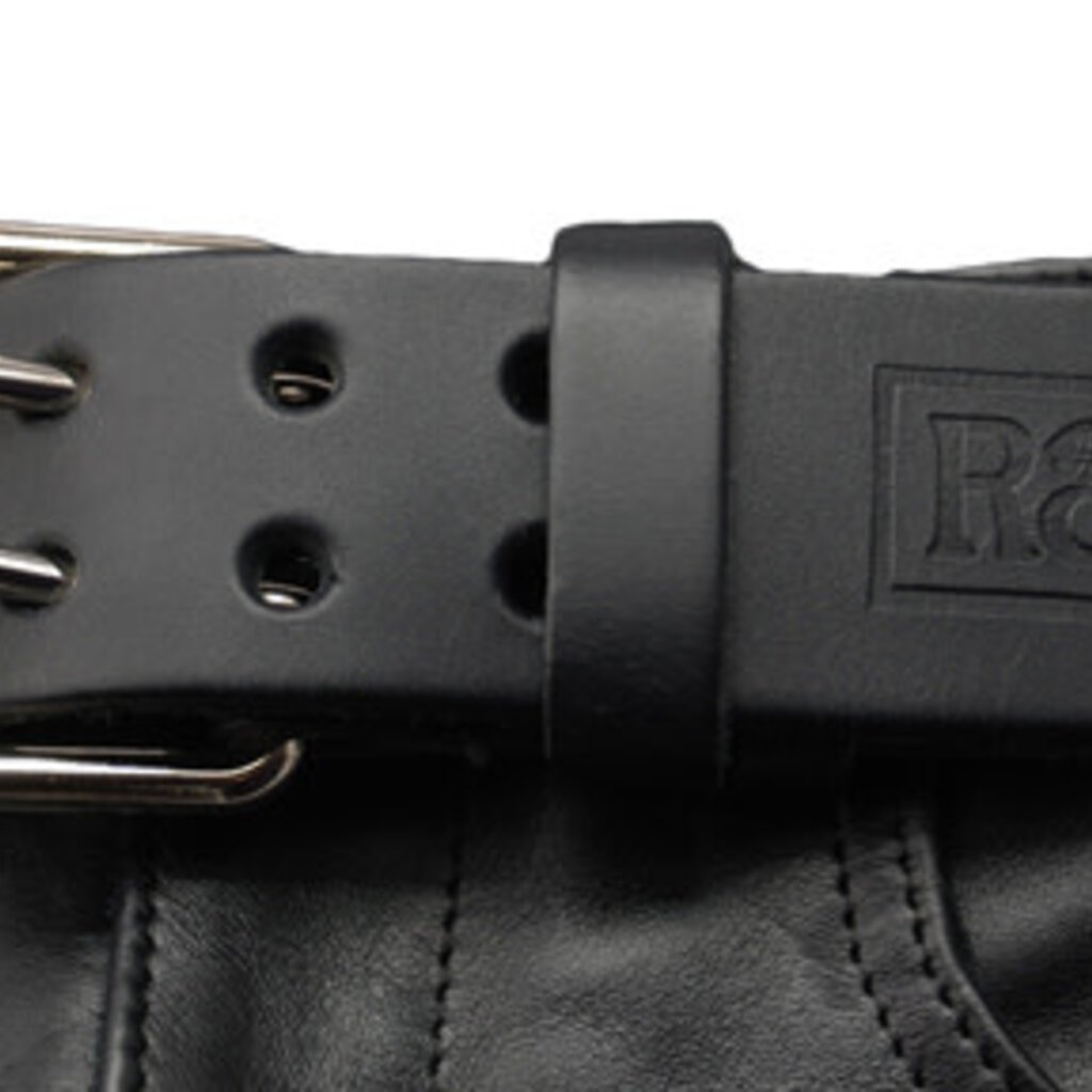 RoB Leather belt 5 cm with double buckle