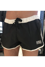 Sport shorts zwart met witte strepen