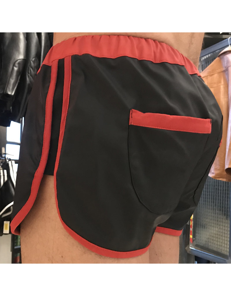 Sport Shorts black with red stripes