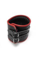 RoB Leather padded posture collar black/red