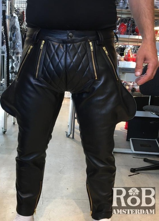 rob leather jeans