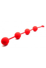 Red Anal balls silicone 4 x 60 mm red
