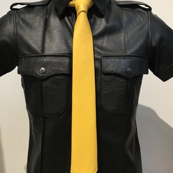 RoB Leather Tie yellow