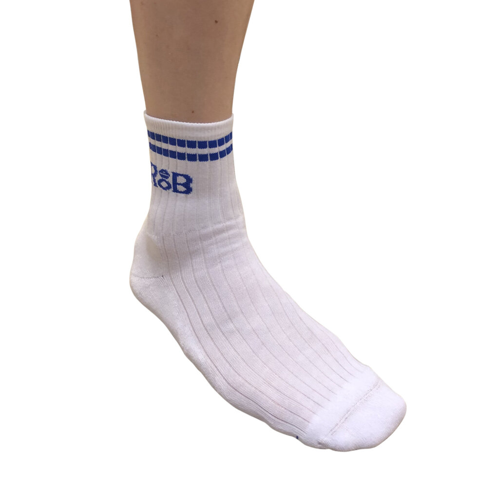 RoB Sportsocken weiß mit blauen Streifen