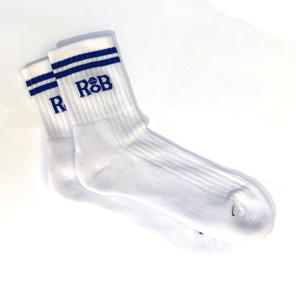 RoB  Sports socks white with blue stripes