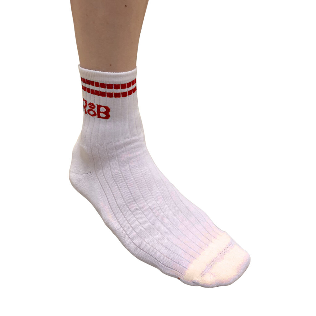 RoB  Sports socks white with red stripes