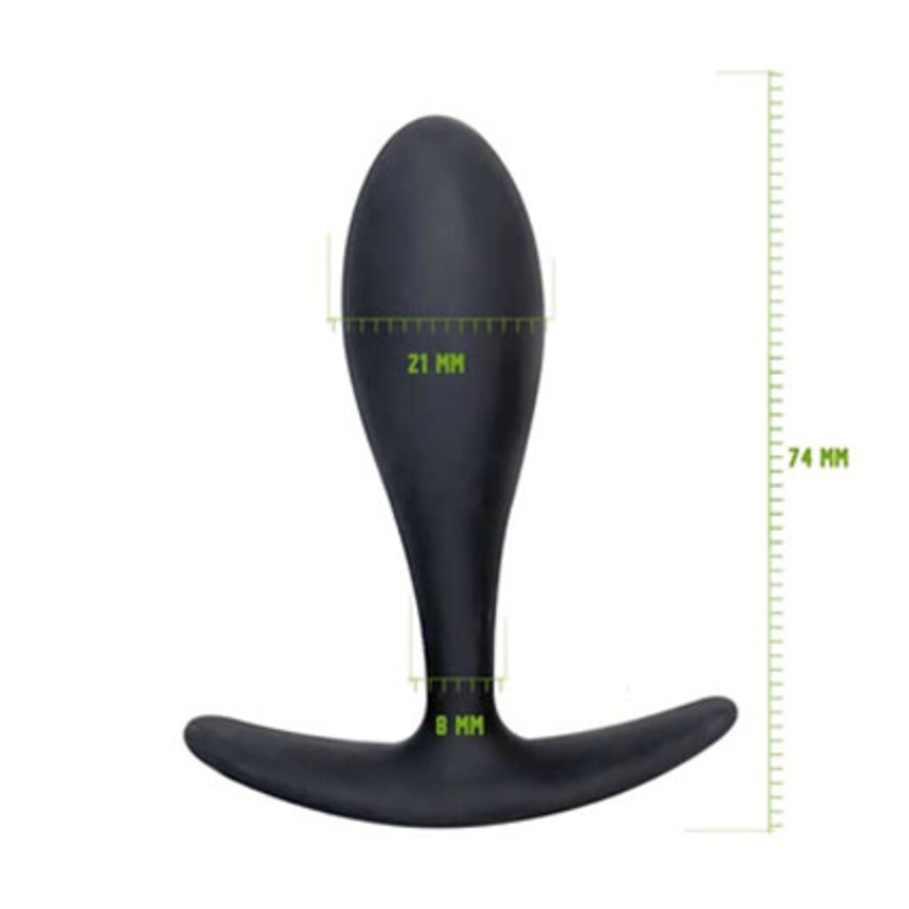 Brutus Silicone Butt Plug - S - black