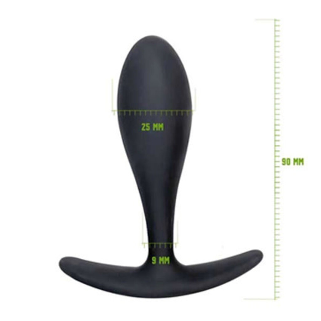 Brutus Silicone Butt Plug - M - black