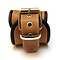 RoB Stallion Wrist Restraints Brown with Black Piping