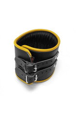 RoB Leather padded posture collar black/yellow