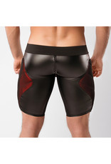 Maskulo Armored, color-under, cycling shorts, back zip, black/red