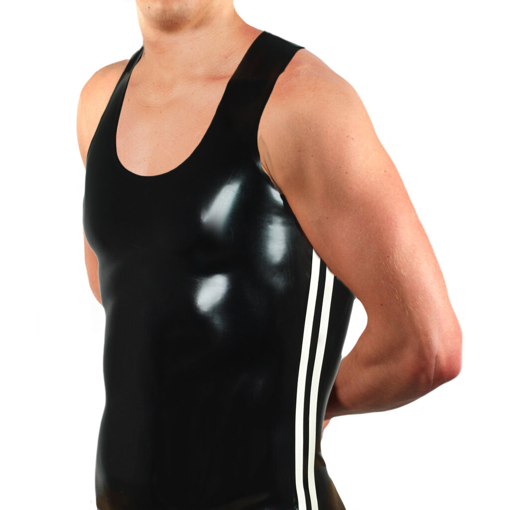 RoB Rubber Y-back singlet with colored stripes