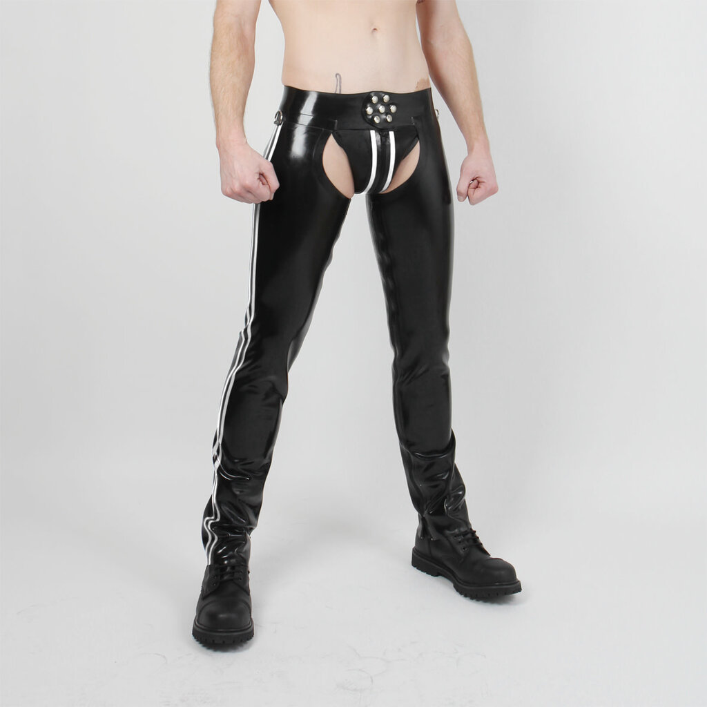 RoB Rubber chaps with colored stripes