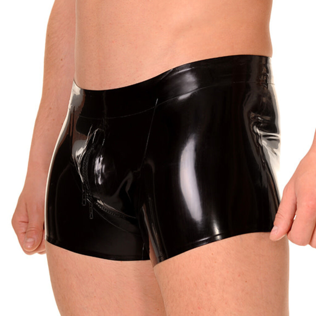 RoB Rubber shorts met doorlopende rits