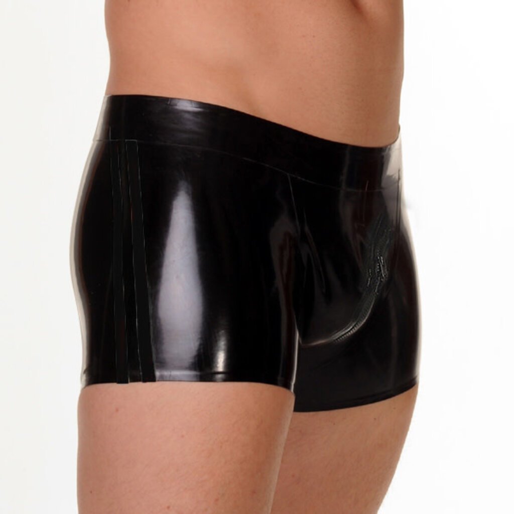 RoB Rubber full zip shorts with colored stripes