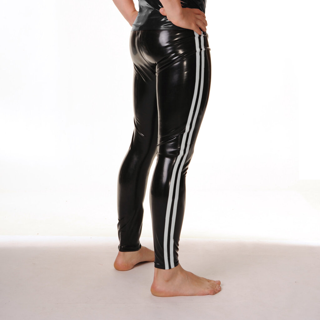 RoB Rubber legging with full zip and colored stripes