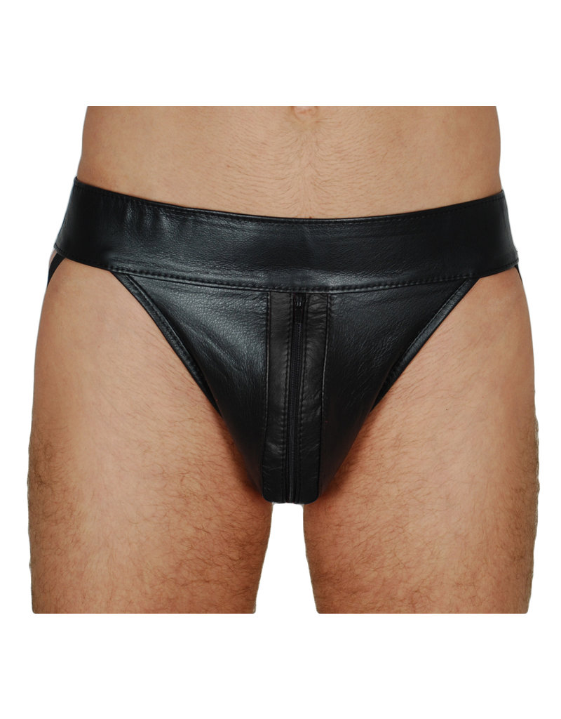 RoB Leather jockstrap with front zip