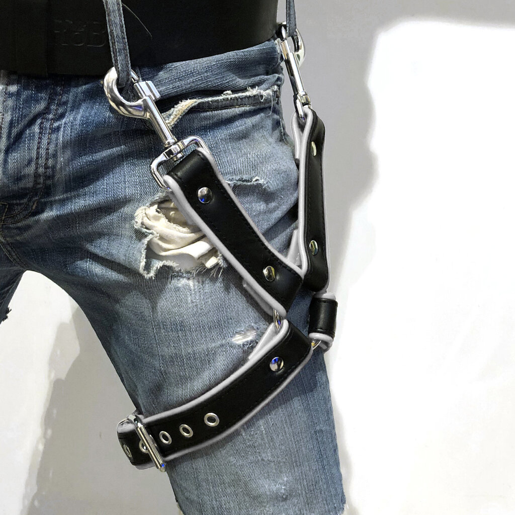 RoB Thigh harness black with colored piping