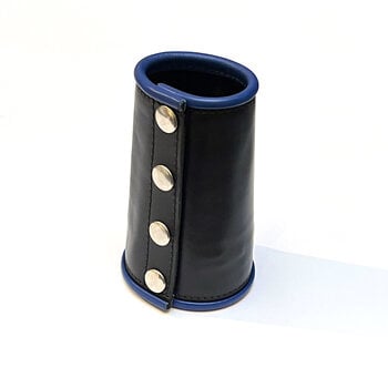 RoB Leather Gauntlet Wrist Wallet with blue piping