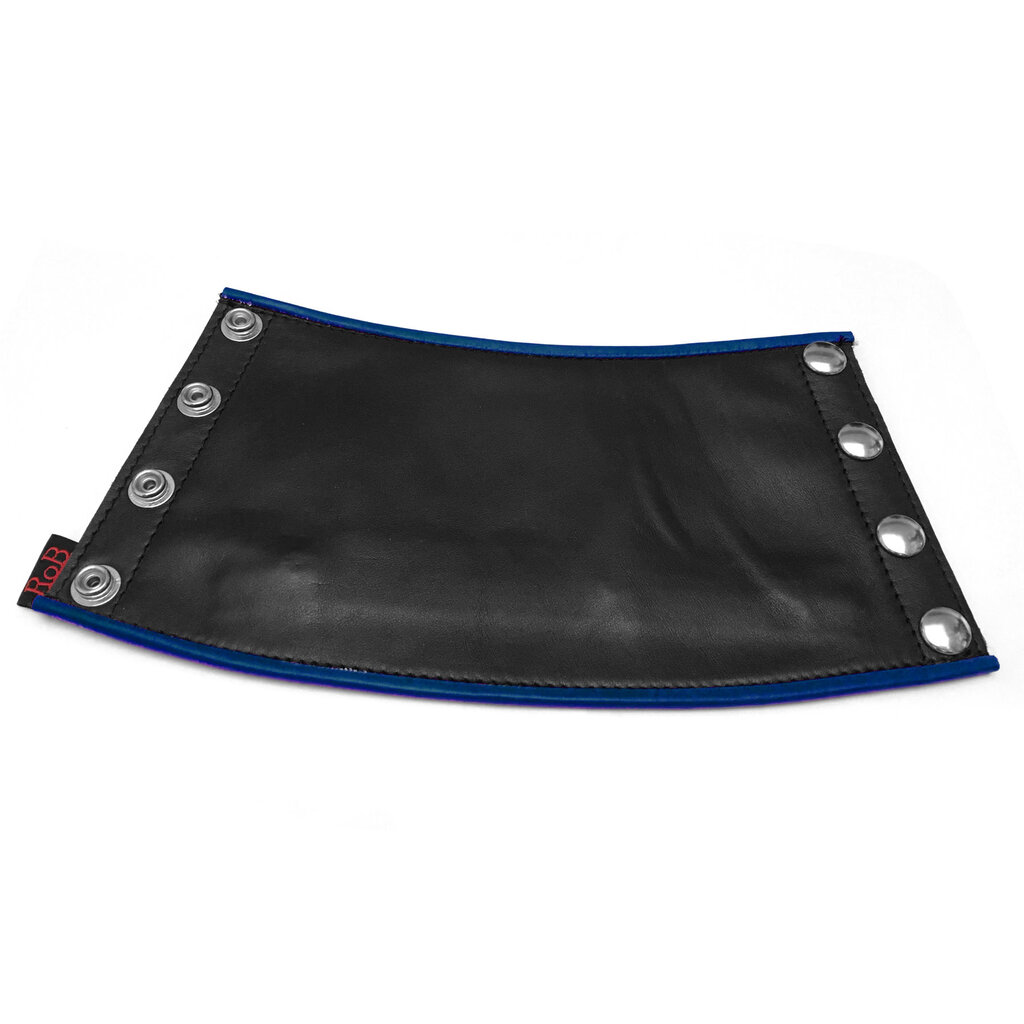 RoB Leather Gauntlet Wrist Wallet with blue piping