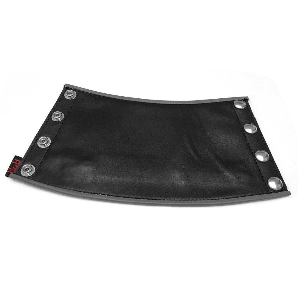 RoB Leather gauntlet wrist wallet with grey piping