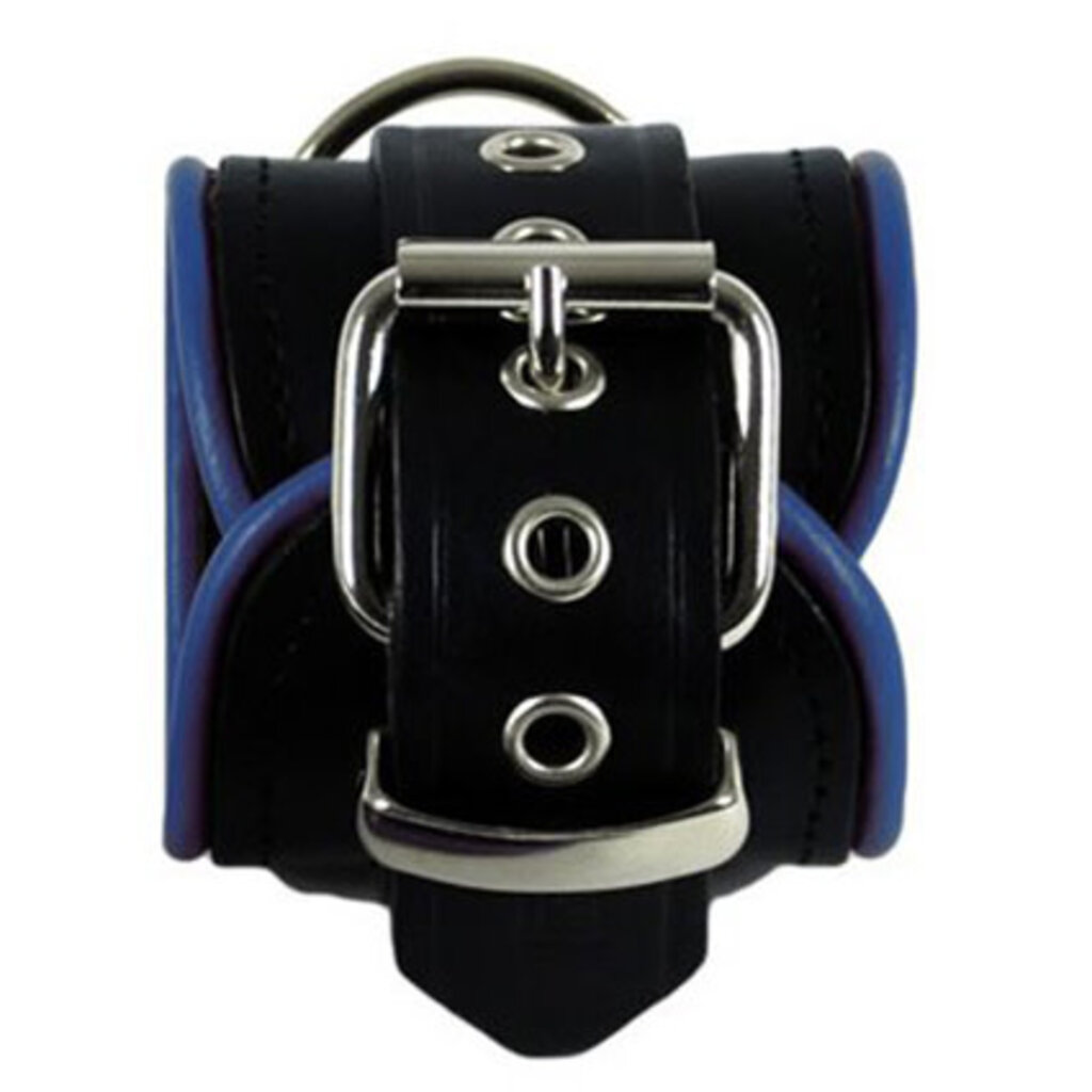 RoB Leather wrist restraints with colored piping