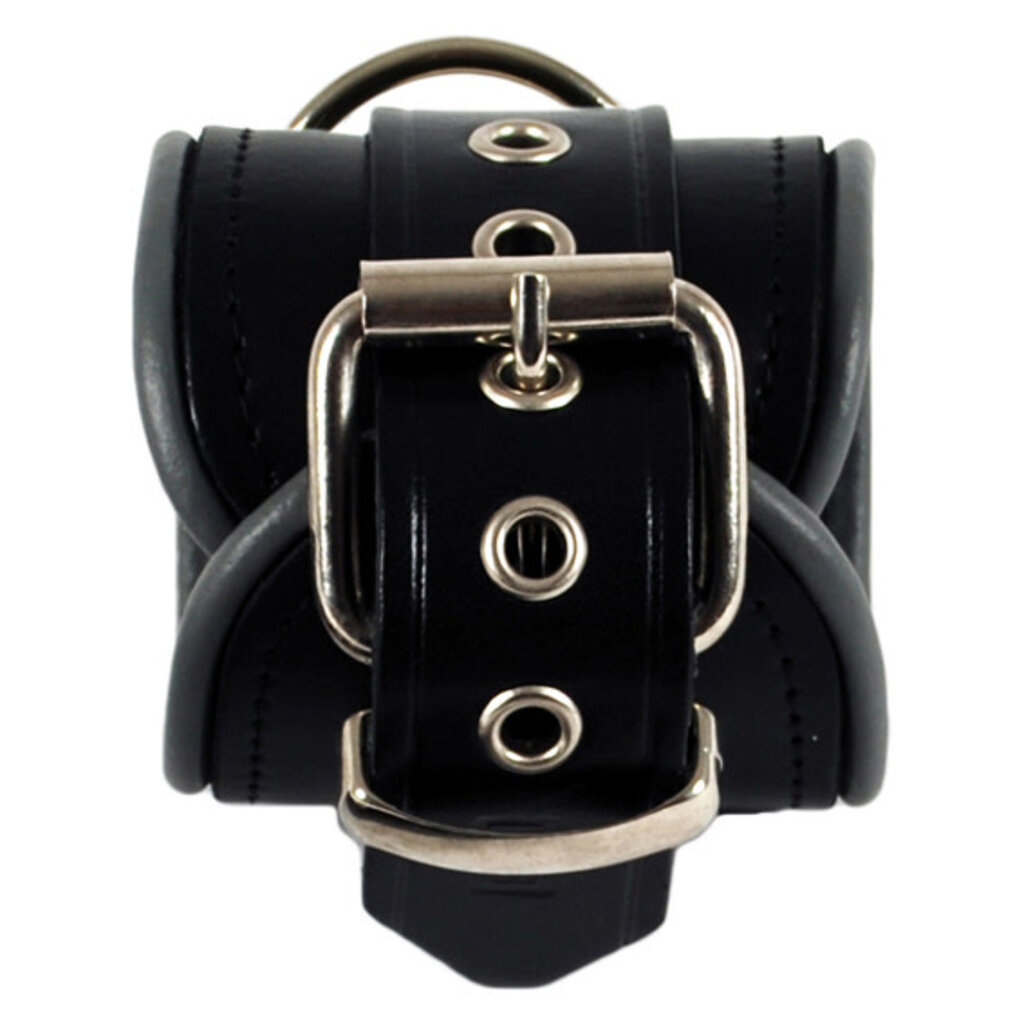 RoB Leather wrist restraints with colored piping