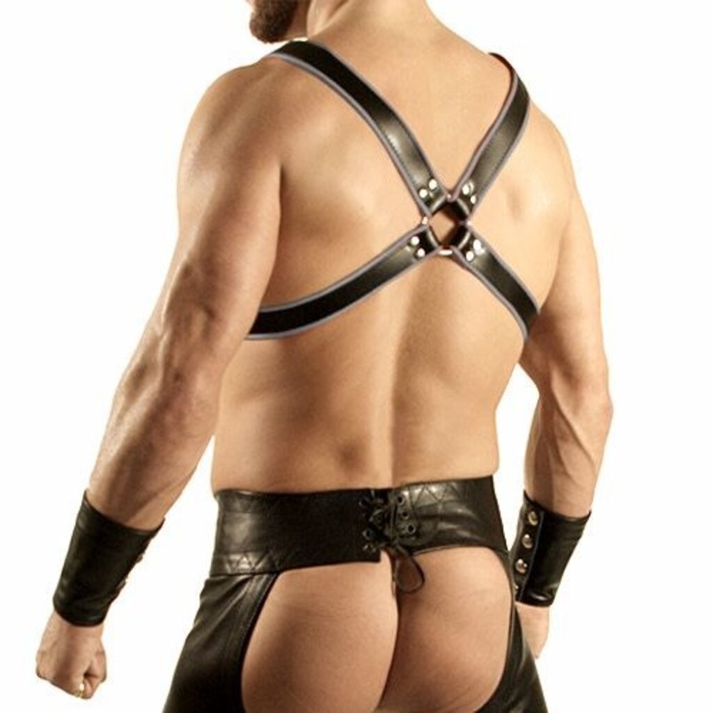 RoB Y-Front harness black with colored piping