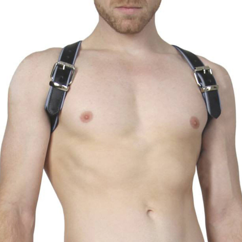 RoB Schulterharness mit Schnalle, schwarz mit farbigem Rand