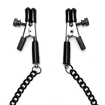 Nipple clamps with black chain