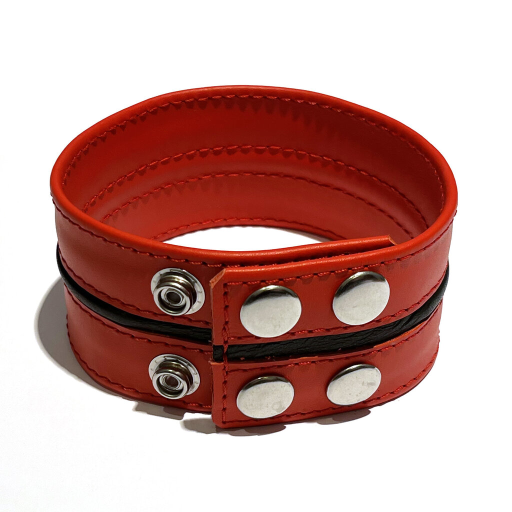 RoB Leather biceps-band 50 mm wide with black piping