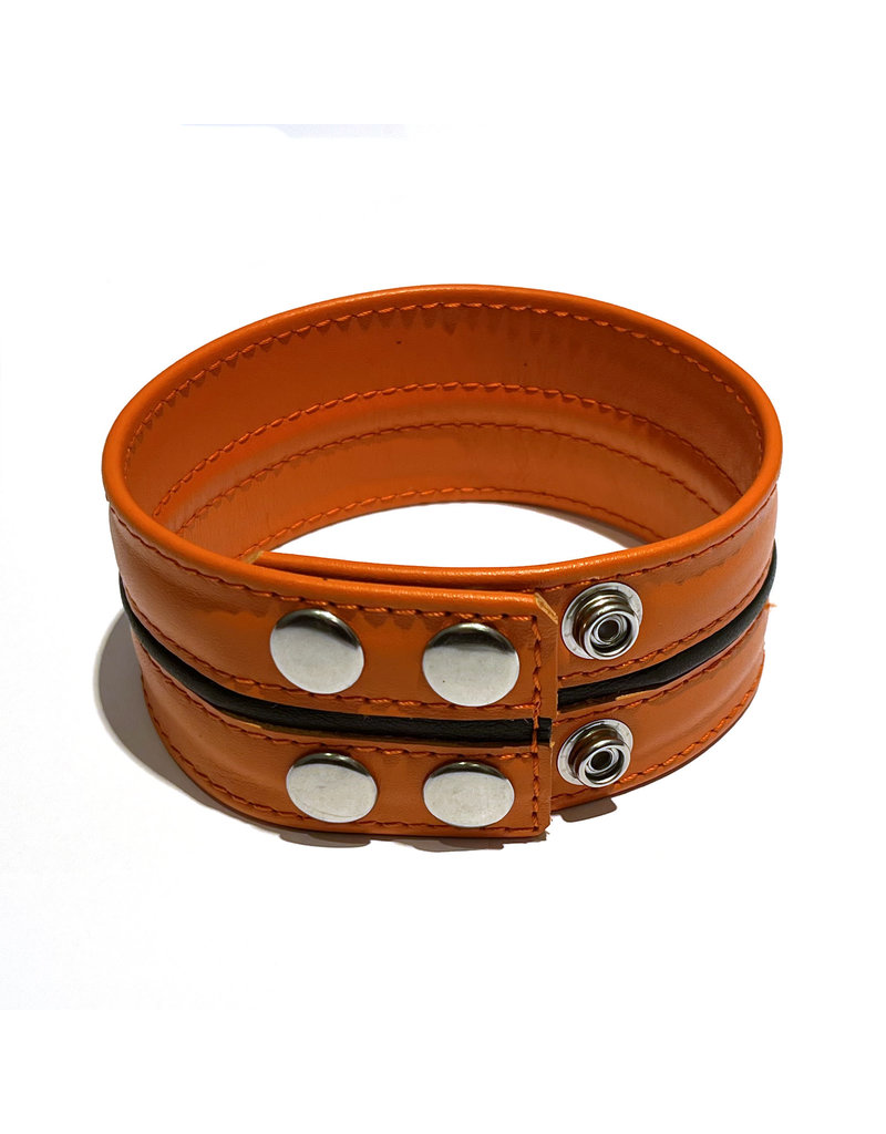 RoB Leather biceps-band 50 mm wide with black piping