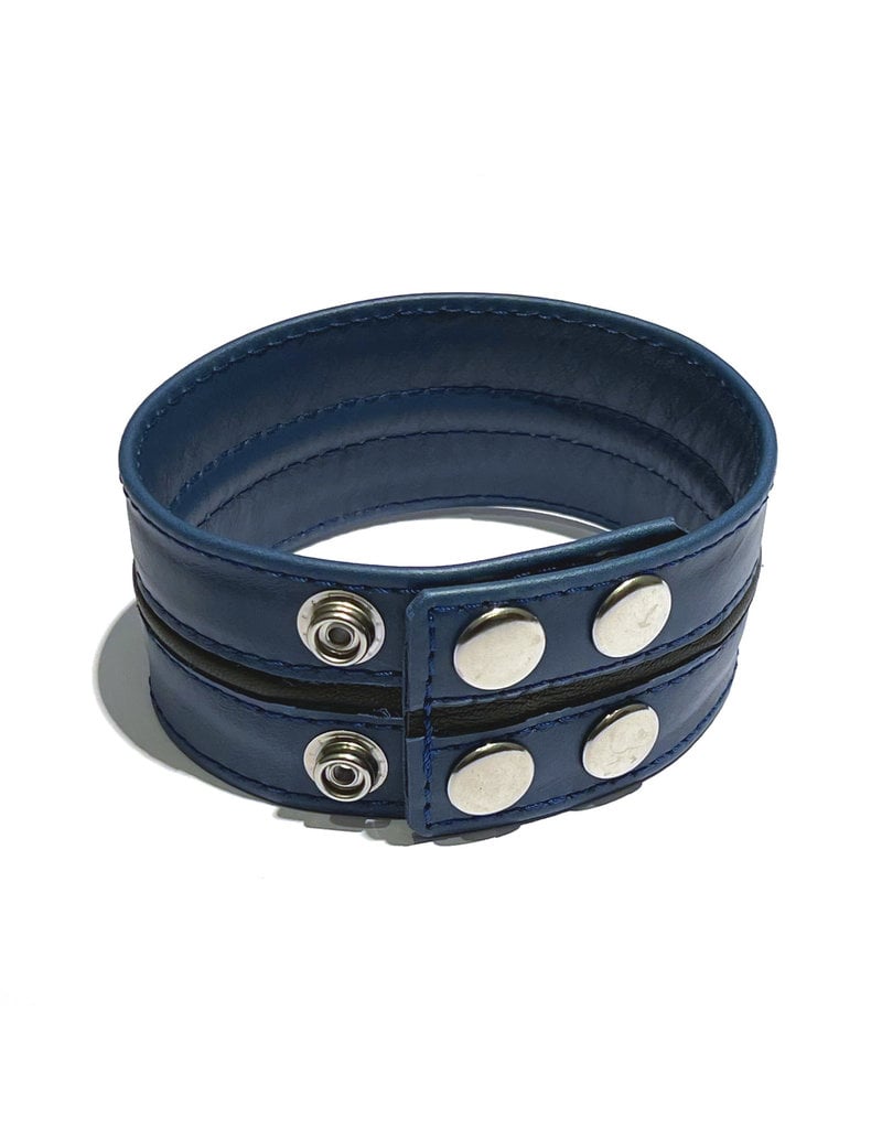 Louis Vuitton black wide leather bracelet