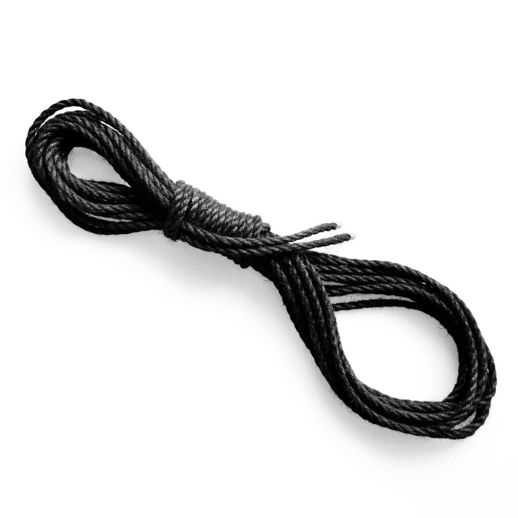 Mister Kink Bondage rope, jute, Ø 5.5 mm, black, 1 mete - RoB Amsterdam