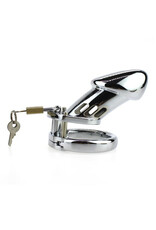 Chastity cage with steel padlock