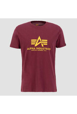 Alpha Industries Basic T  Big Logo Burgundy