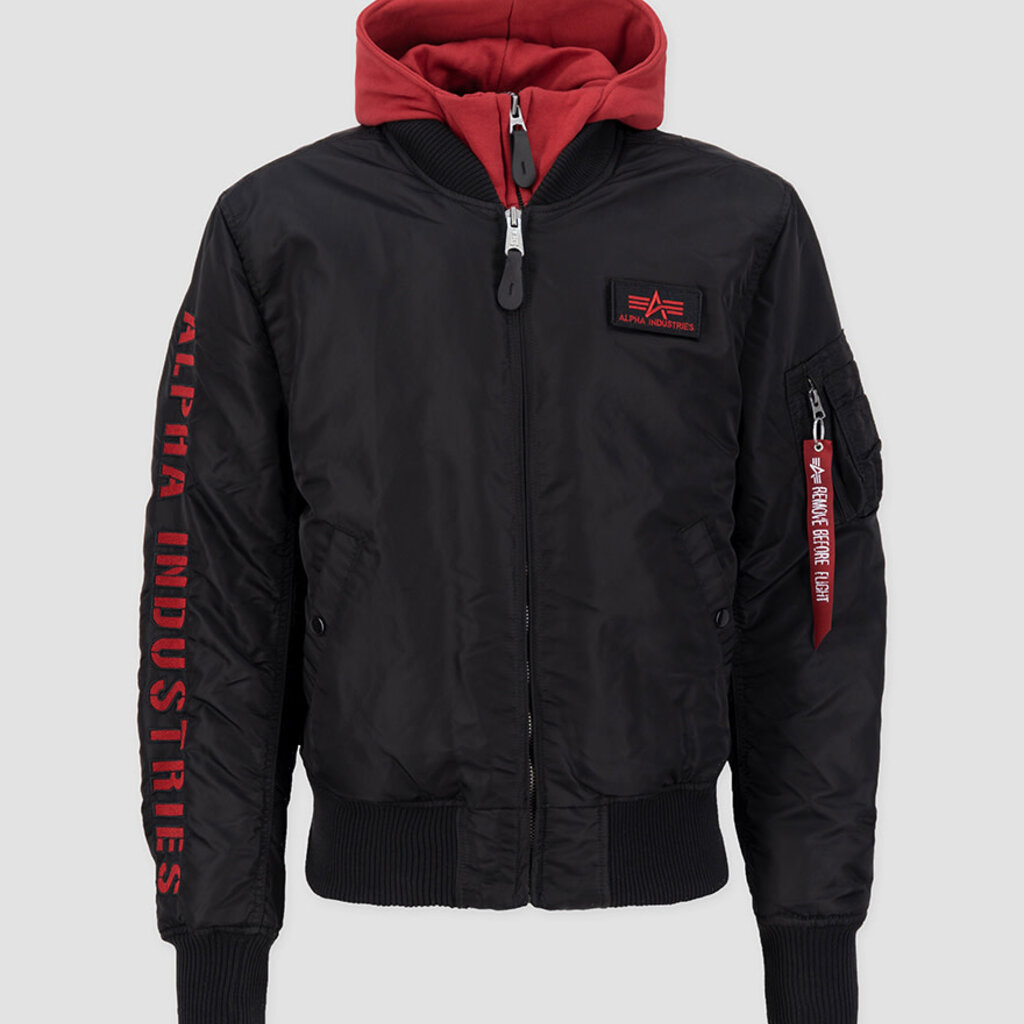 Alpha Industries MA-1 D-Tec SE Black/Red - RoB Amsterdam