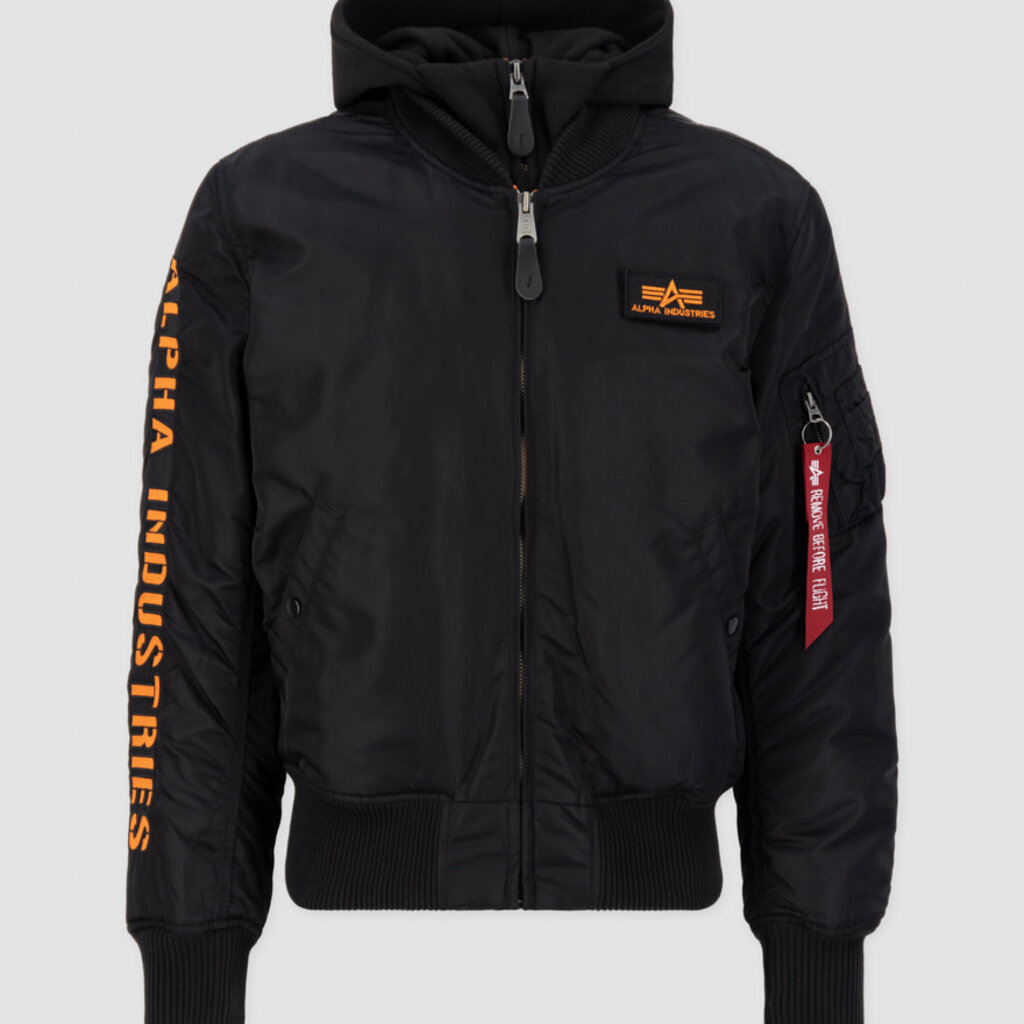 Alpha Industries MA-1 D-Tec SE Black/Orange - RoB Amsterdam