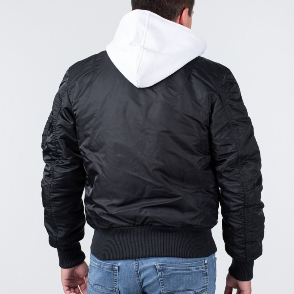 Alpha Industries MA-1 ZH D-Tec SE Jacket - Black / White at MR. Riegillio