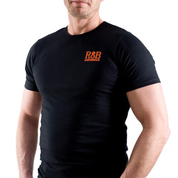 RoB Amsterdam T-shirt zwart met oranje logo