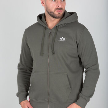 Alpha Industries Basic Zip Hoody SL dark olive