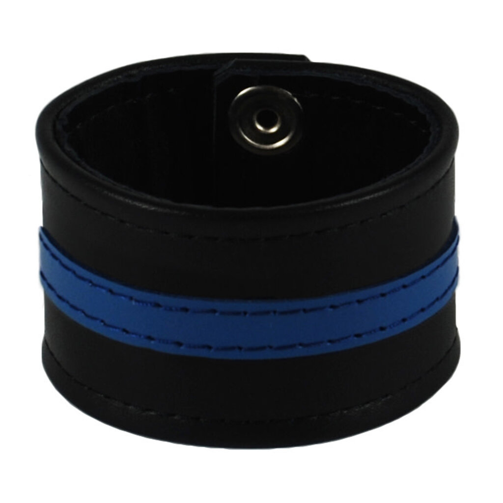 RoB Leather wristband with colored stripe