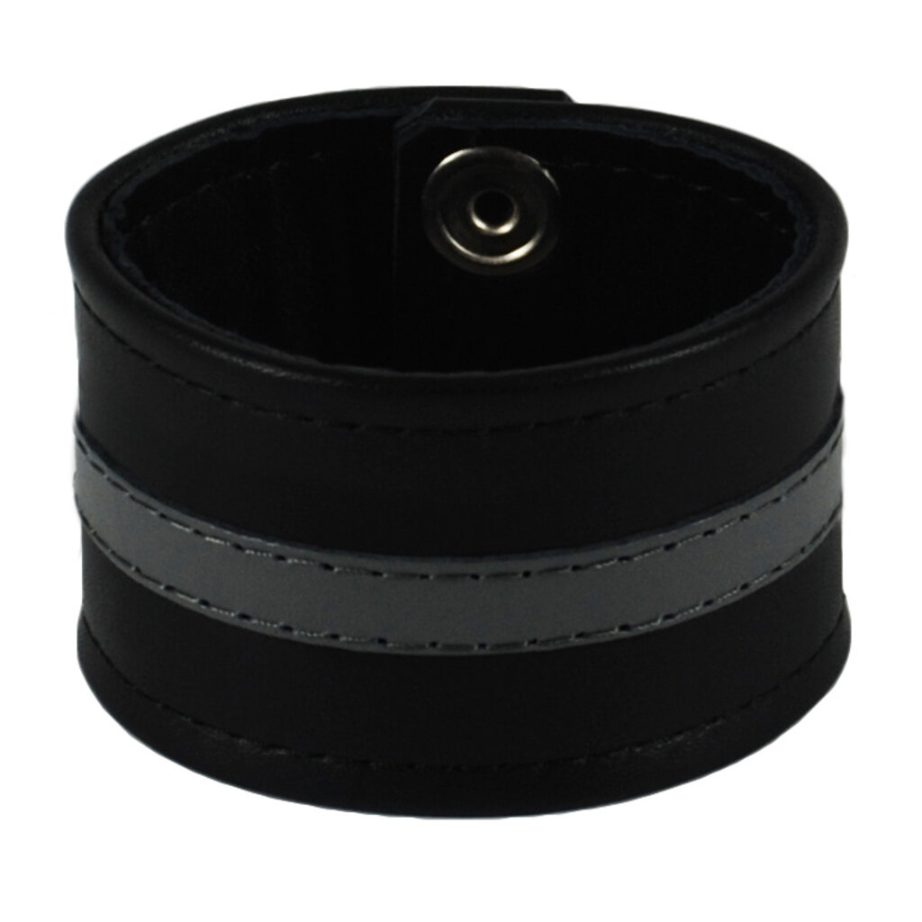 RoB Leather wristband with colored stripe