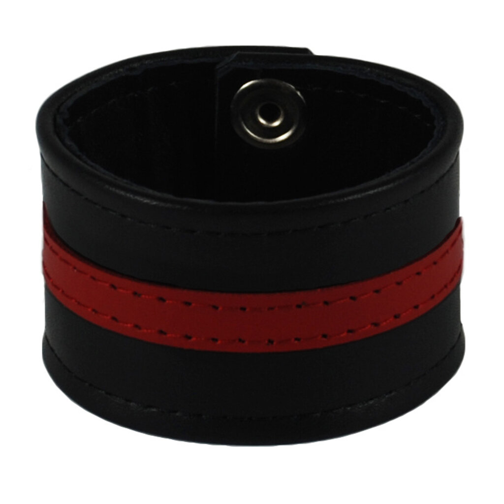 RoB Leather wristband with colored stripe