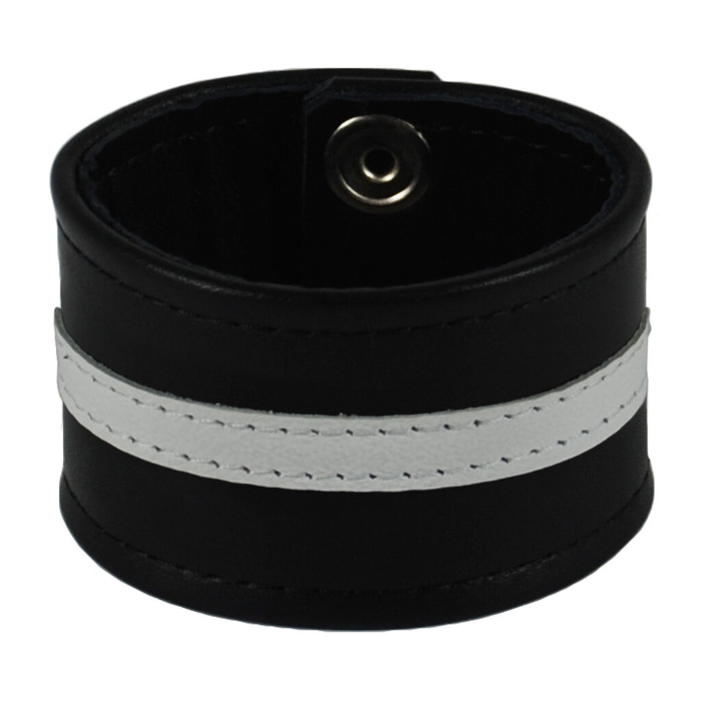 RoB Leather wristband with colored stripe