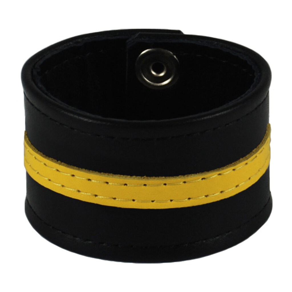 RoB Leather wristband with colored stripe