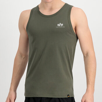 Alpha Industries Small Logo Tank Dark Olive