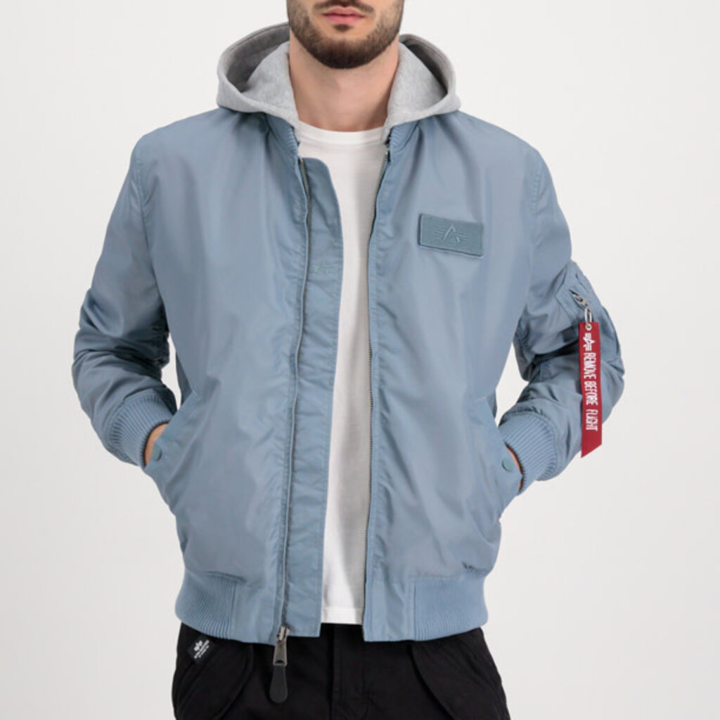 Alpha Industries MA-1 TT Hood Jacket Greyblue - RoB Amsterdam